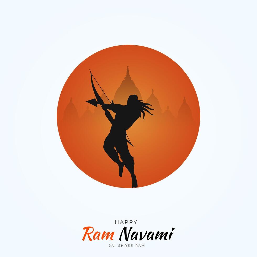 Happy Ram Navami Festival von Indien Social Media Post vektor