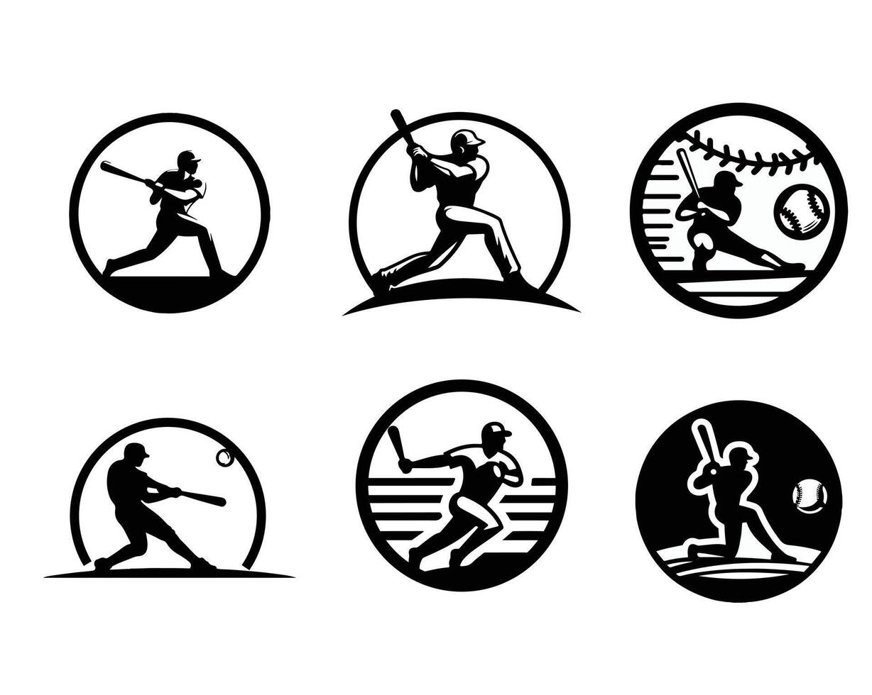 Baseball Mannschaft Logo einstellen Illustration vektor