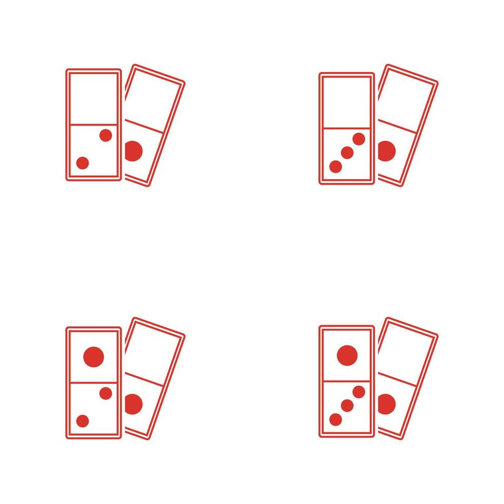domino kort logotyp design illustration vektor