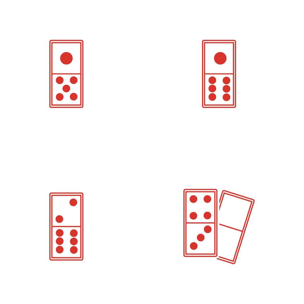 Domino-Karten-Logo-Design-Illustration-Vektor vektor