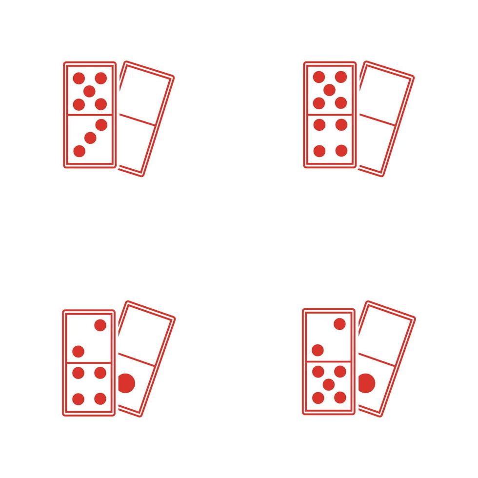 Domino-Karten-Logo-Design-Illustration-Vektor vektor