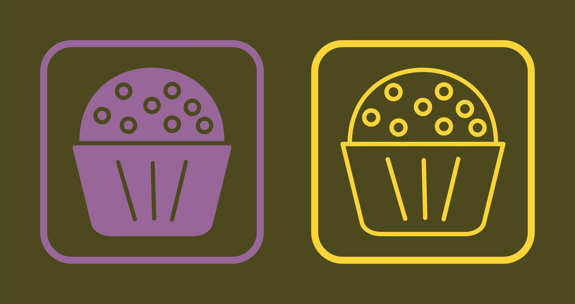 Schokoladen-Muffin-Symbol vektor