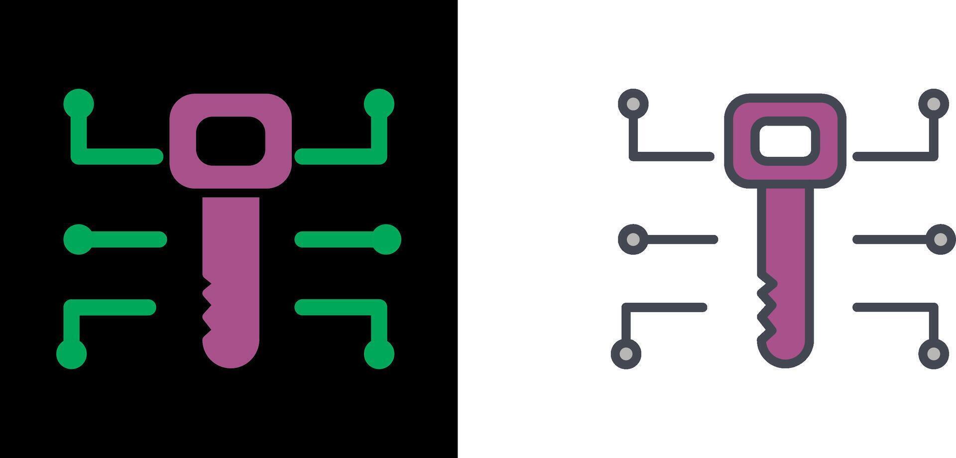 elektronisch Schlüssel Symbol vektor