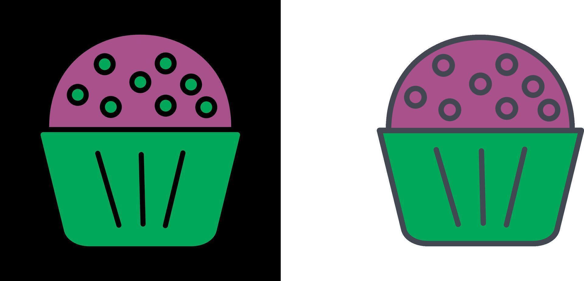 Schokoladen-Muffin-Symbol vektor