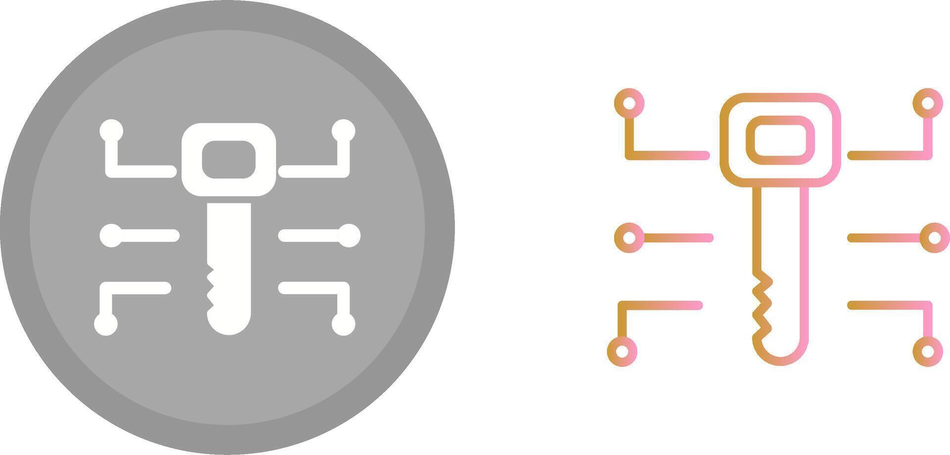 elektronisch Schlüssel Symbol vektor