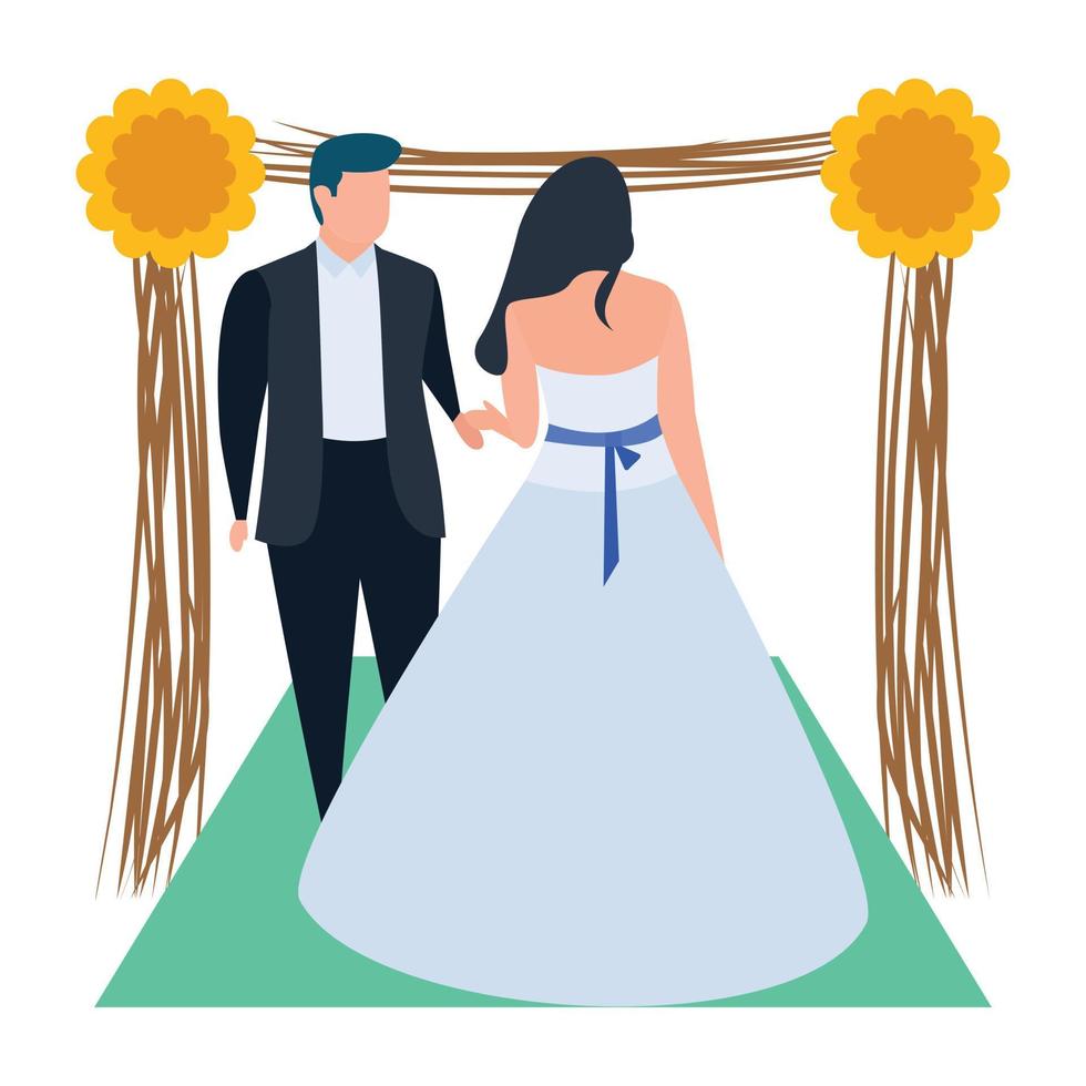 Konzepte für Hochzeitspaare vektor