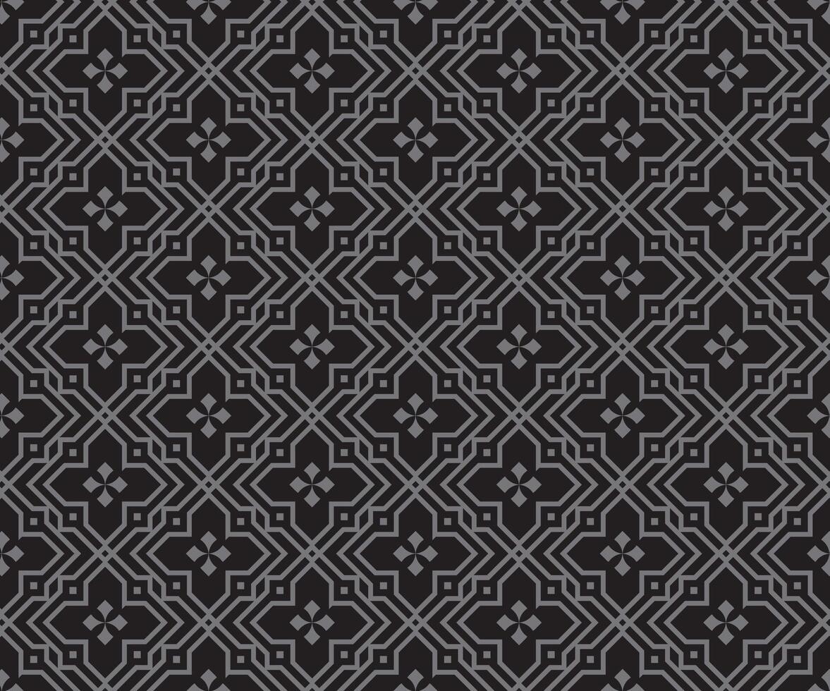 grå svart thai mönster bakgrund vektor