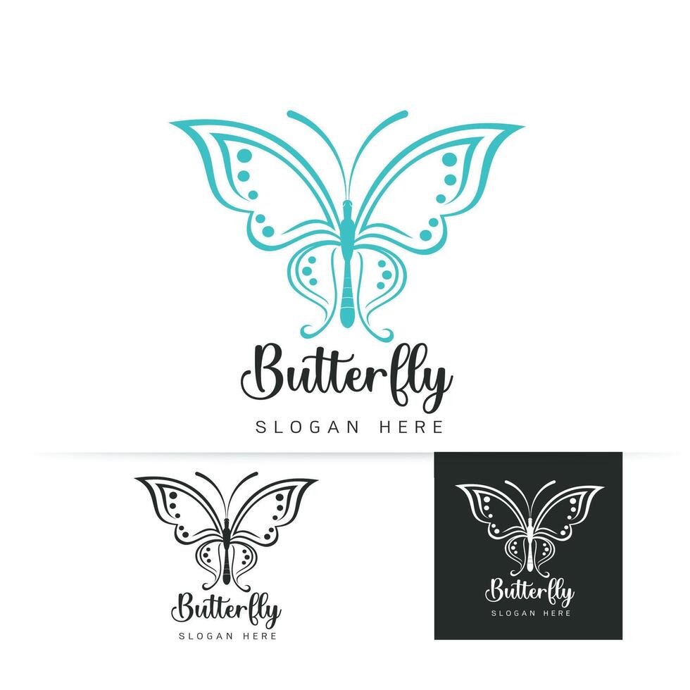 stiliserade bild av fjäril logotyp mall isolera illustration vektor