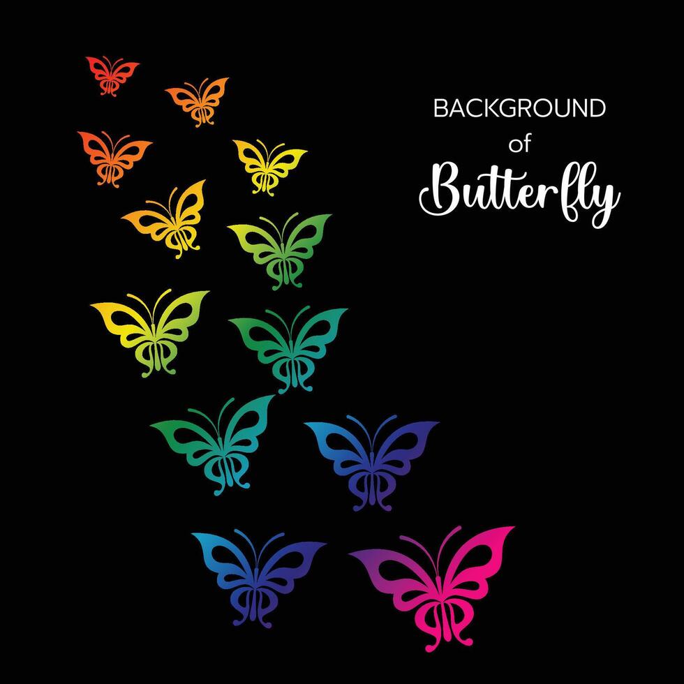 Hintergrund von Schmetterling fliegend isolieren Illustration vektor