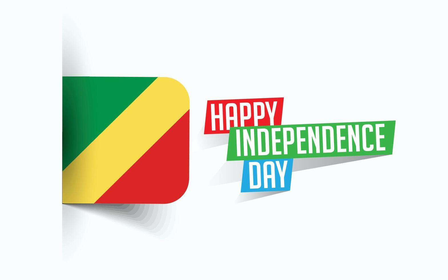 glücklich Unabhängigkeit Tag von Republik von Kongo Illustration, National Tag Poster, Gruß Vorlage Design, eps Quelle Datei vektor