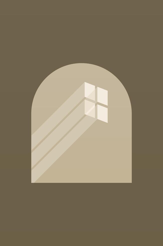 modern minimalistisk hus fönster illustration bakgrund vektor