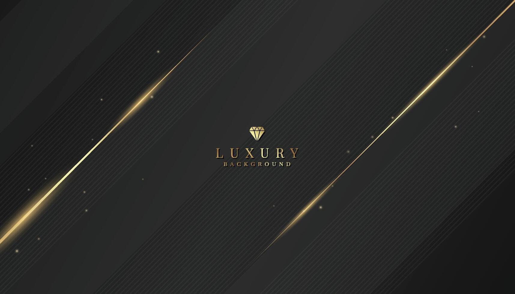 luxuriös schwarz Hintergrund mit funkelnd Gold und funkeln. modern elegant abstrakt Hintergrund vektor