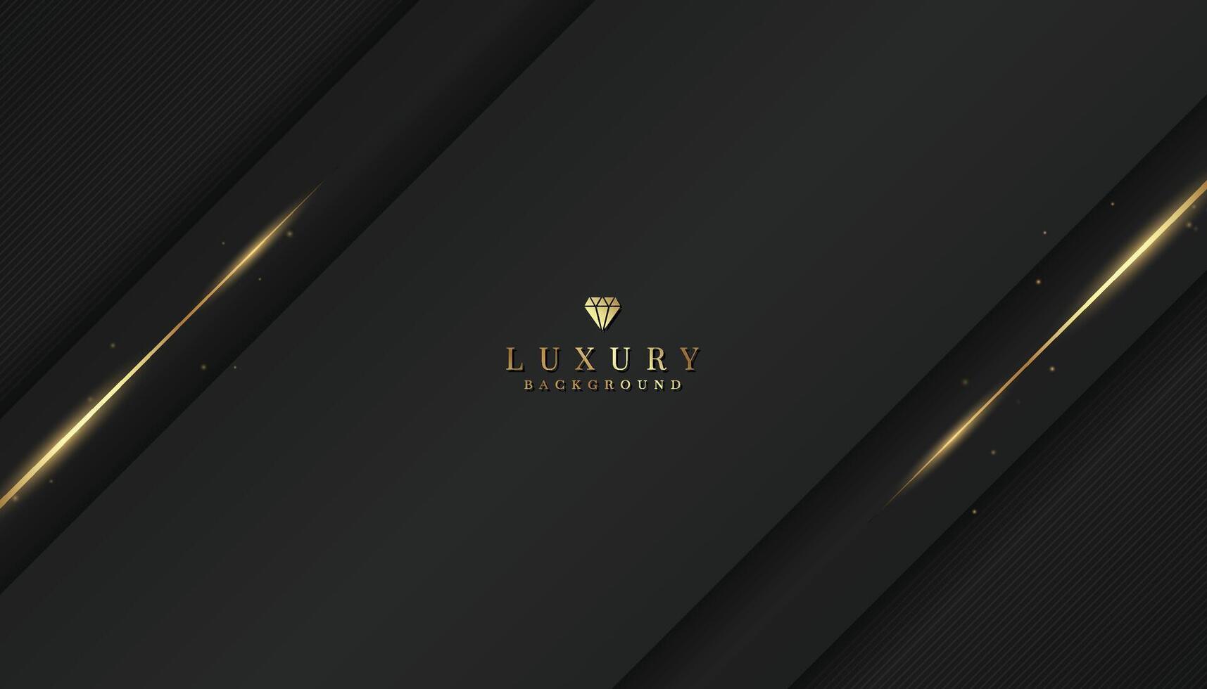 luxuriös schwarz Hintergrund mit funkelnd Gold und funkeln. modern elegant abstrakt Hintergrund vektor