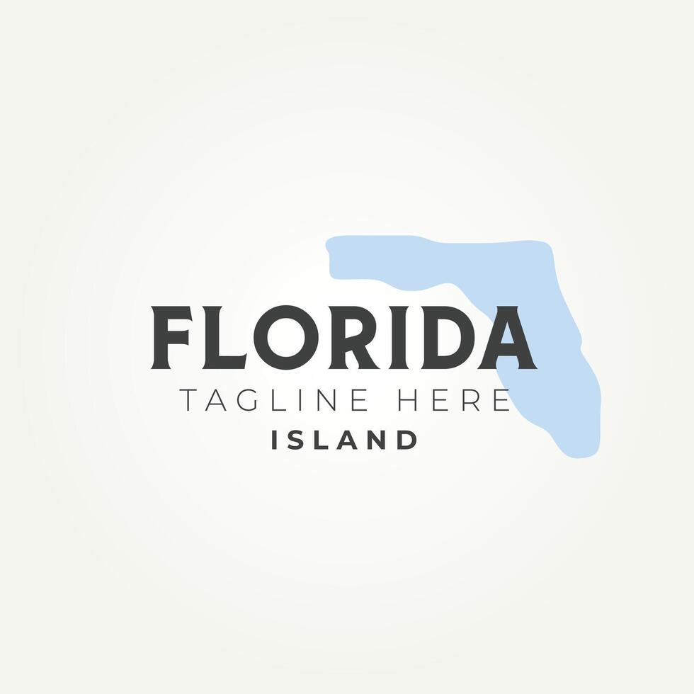 florida USA Karta ikon logotyp illustration design vektor