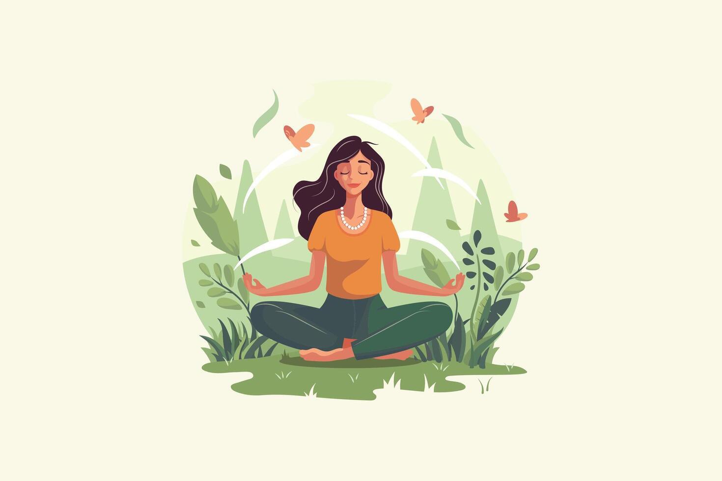 yoga flicka illustration vektor