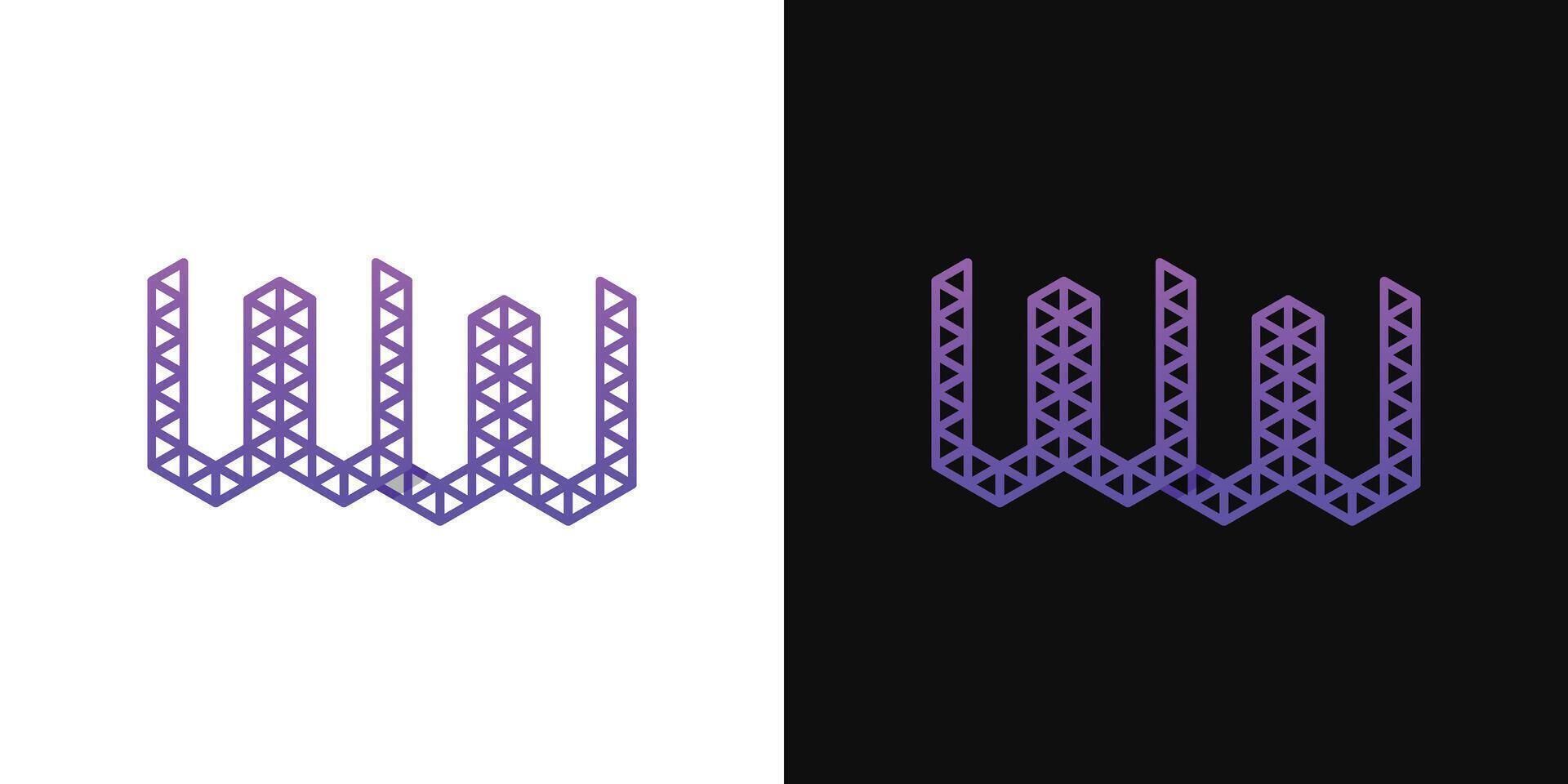 Briefe ww Polygon Logo, geeignet zum Geschäft verbunden zu Polygon mit ww Initialen vektor
