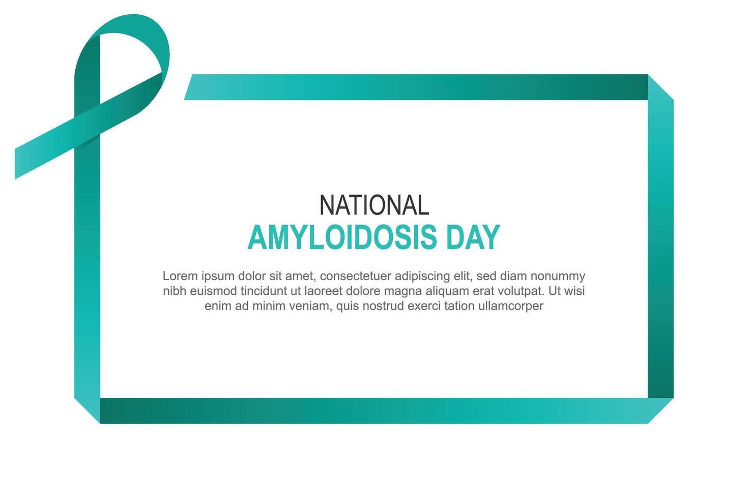 National Amyloidose Tag Hintergrund. vektor