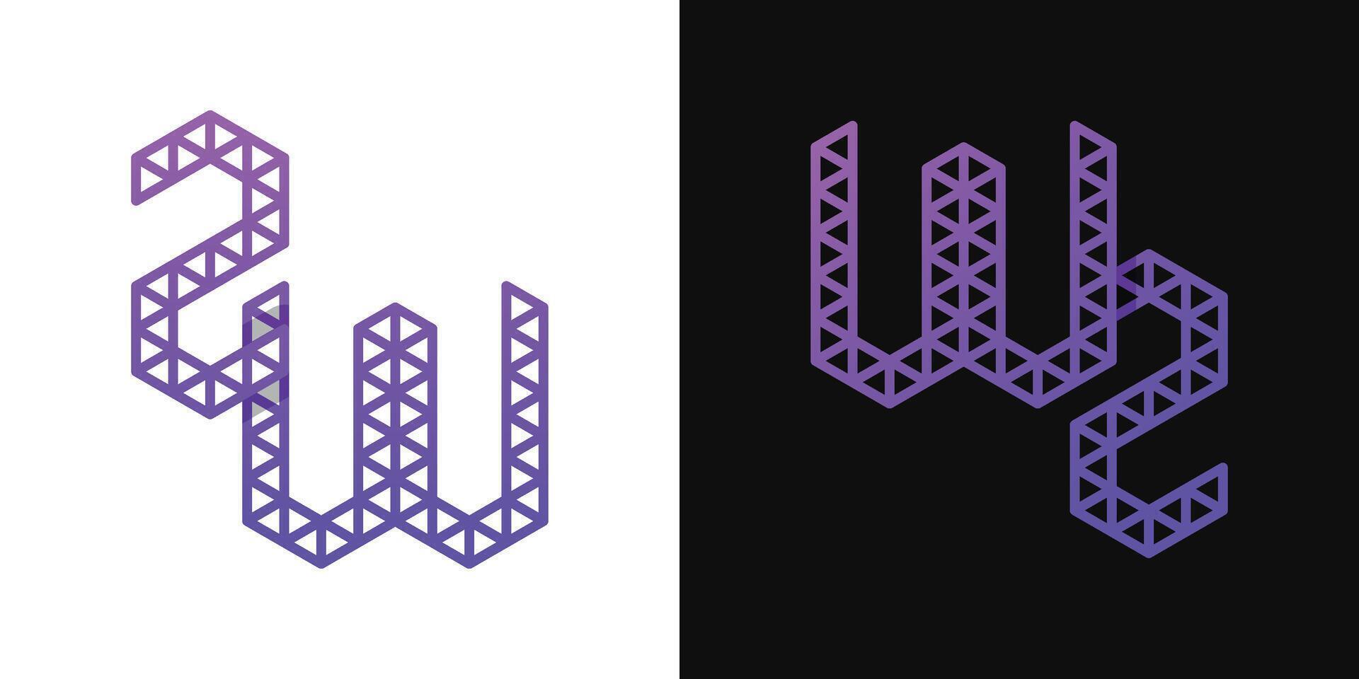 Briefe wz und zw Polygon Logo, geeignet zum Geschäft verbunden zu Polygon mit wz oder zw Initialen vektor