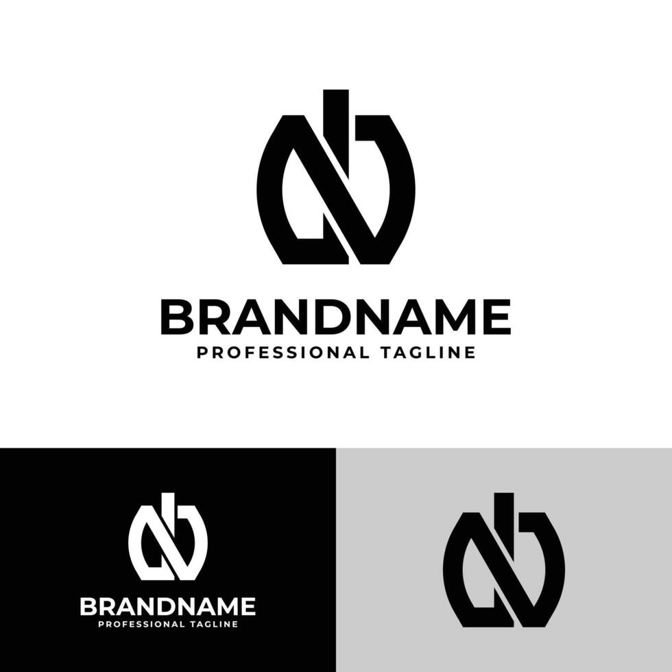 Briefe ni oder nb, dp Monogramm Logo, geeignet zum Geschäft mit ni, In, nb, Milliarden, dp, pd Initialen vektor