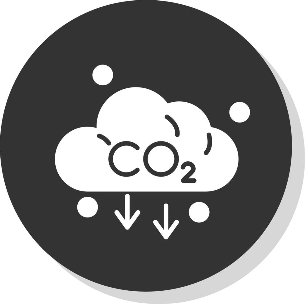 co2 Glyphe grau Kreis Symbol vektor