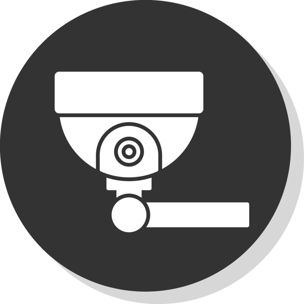 Sicherheit Kamera Glyphe grau Kreis Symbol vektor