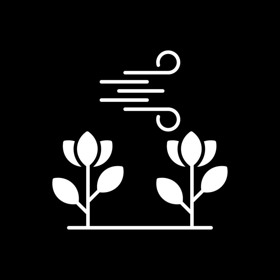 Photosynthese Glyphe invertiert Symbol vektor