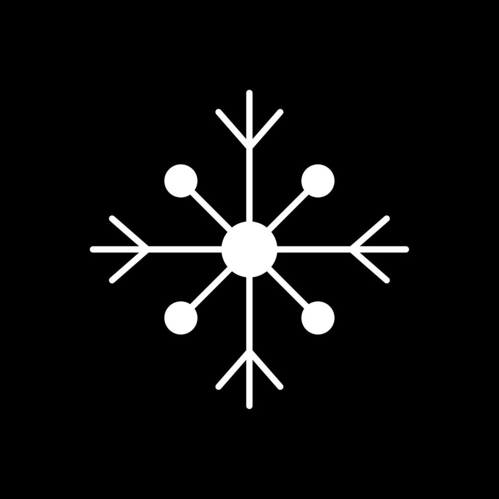 Schnee Glyphe invertiert Symbol vektor