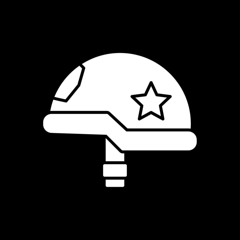 Helm-Glyphe invertiertes Symbol vektor