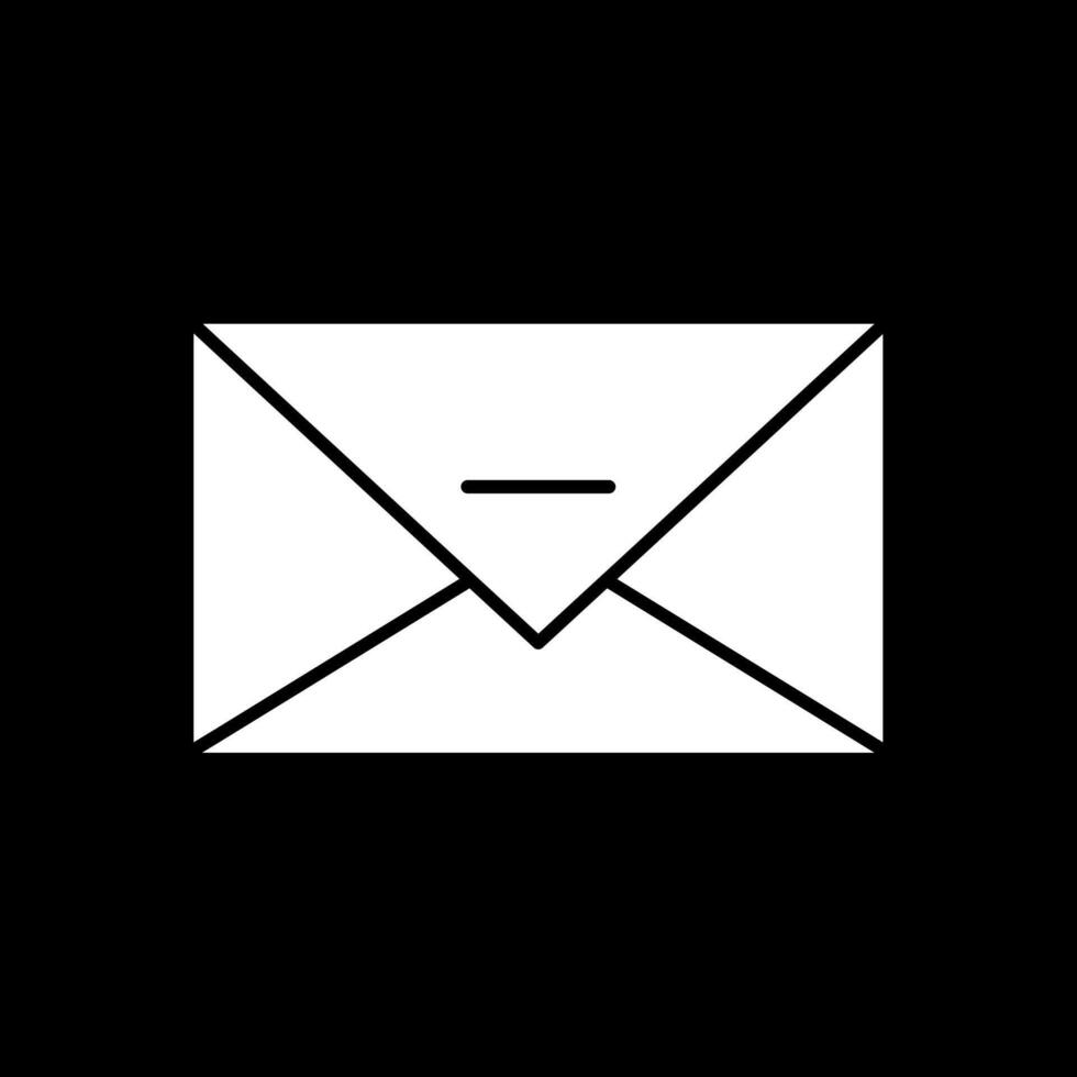 E-Mail-Glyphe invertiertes Symbol vektor