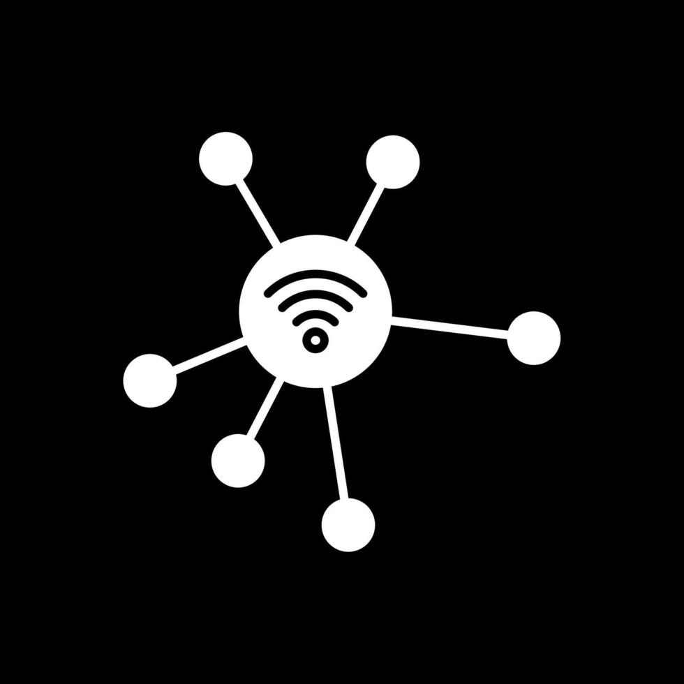 Invertiertes Symbol für Netzwerkglyphe vektor