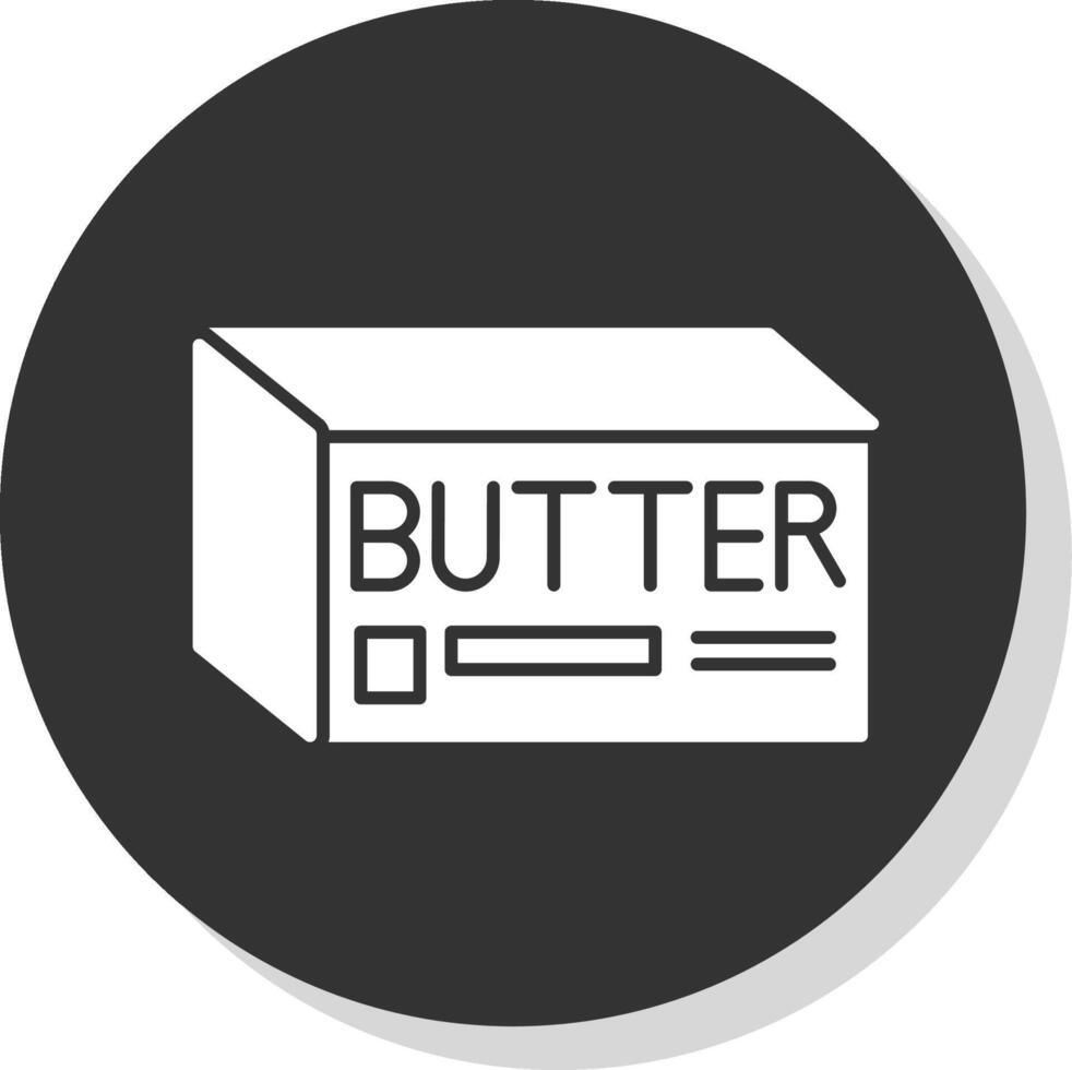 Butter Glyphe grau Kreis Symbol vektor