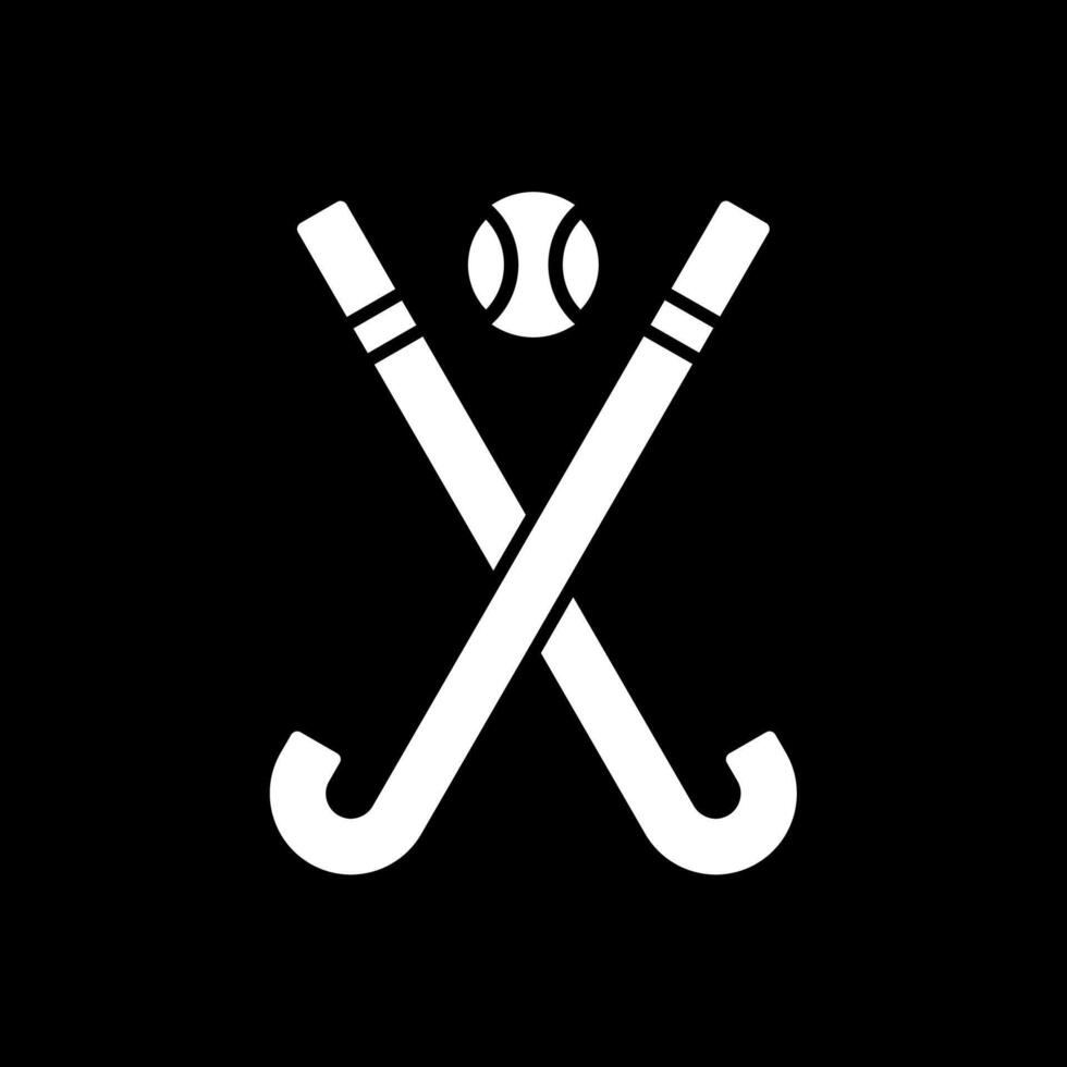 Hockey-Glyphe invertiertes Symbol vektor