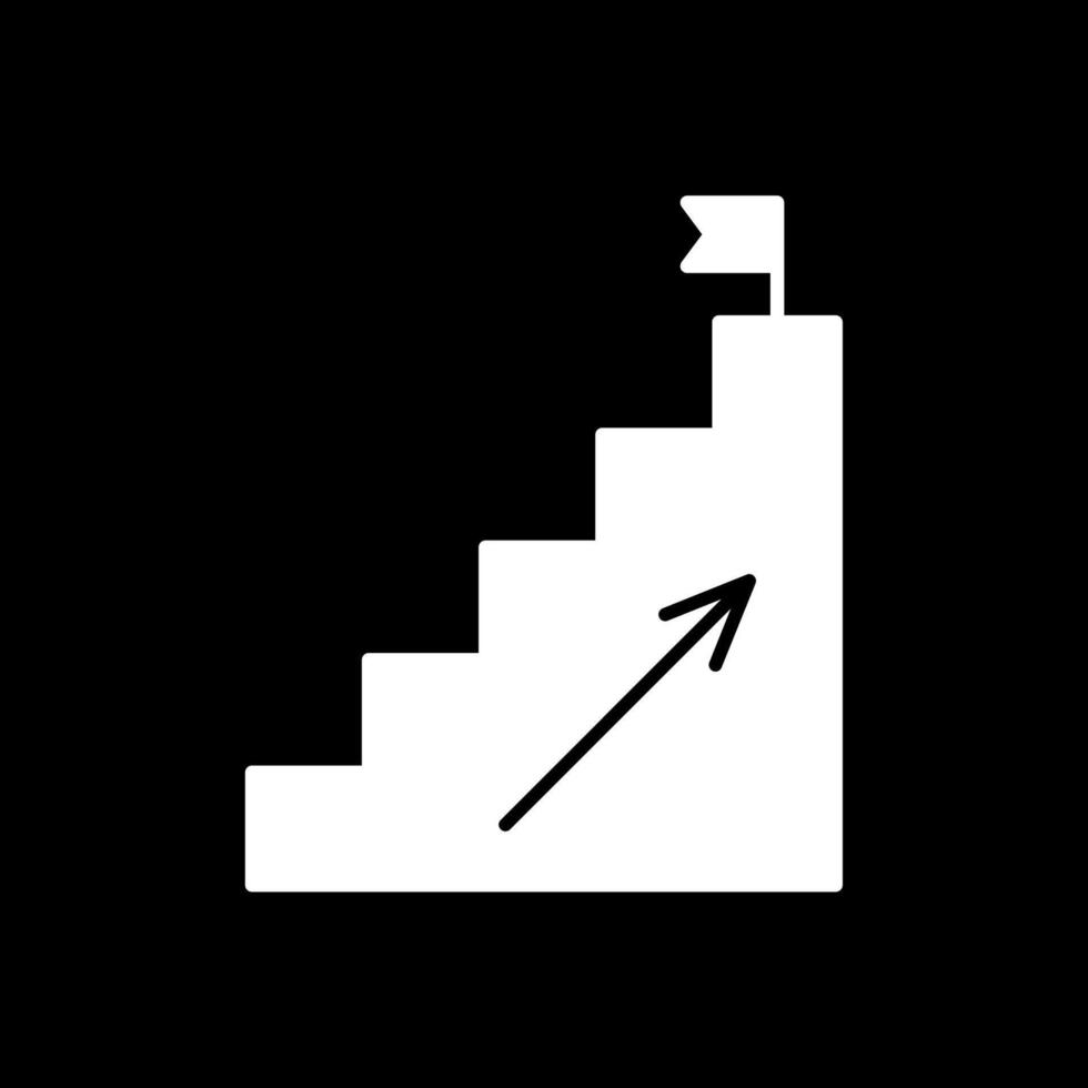 Schritte Glyphe invertiert Symbol vektor