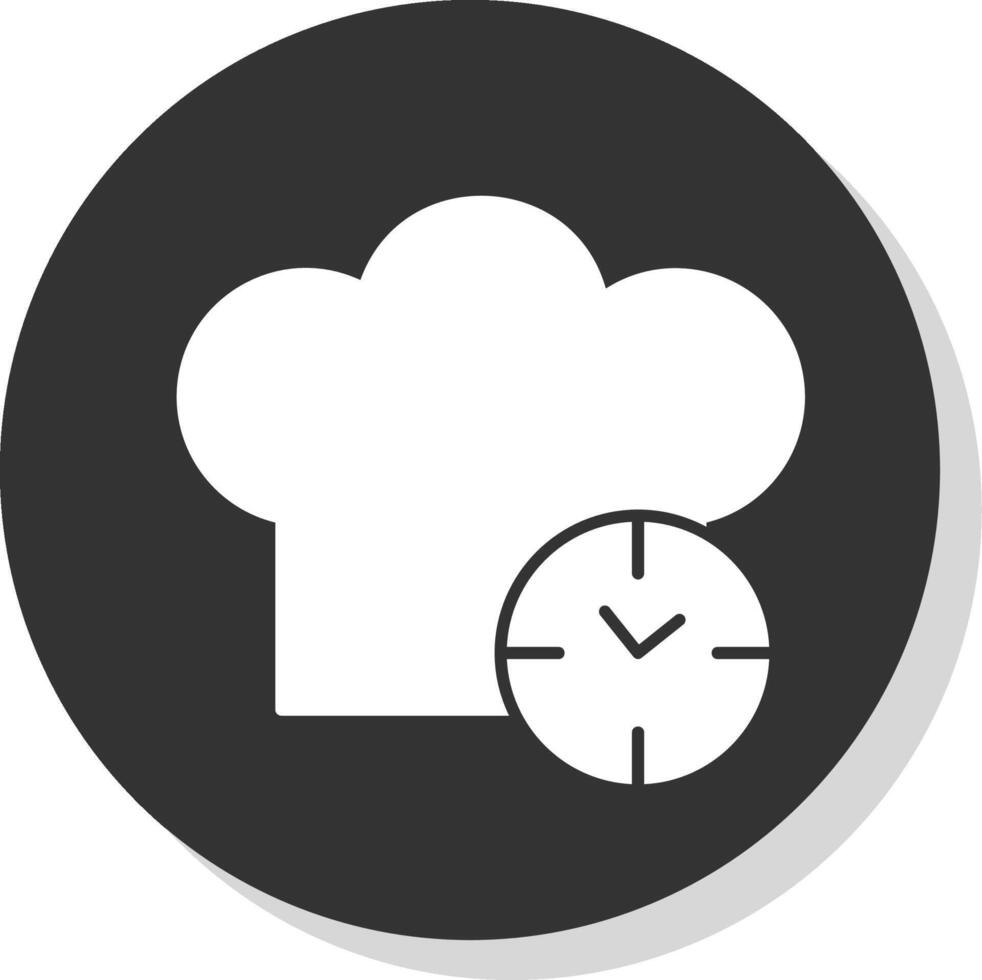 Küche Timer Glyphe grau Kreis Symbol vektor