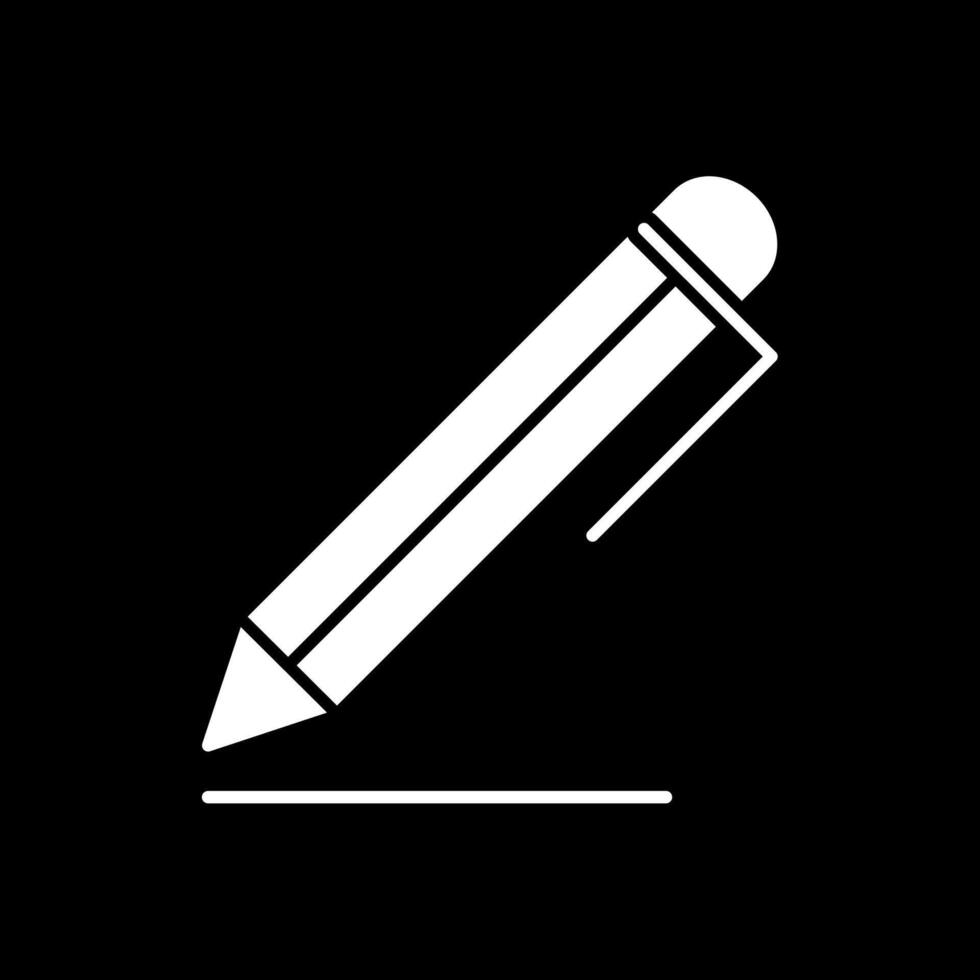 Stift Glyphe umgekehrtes Symbol vektor