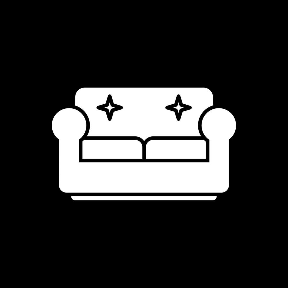 Couch Glyphe invertiert Symbol vektor