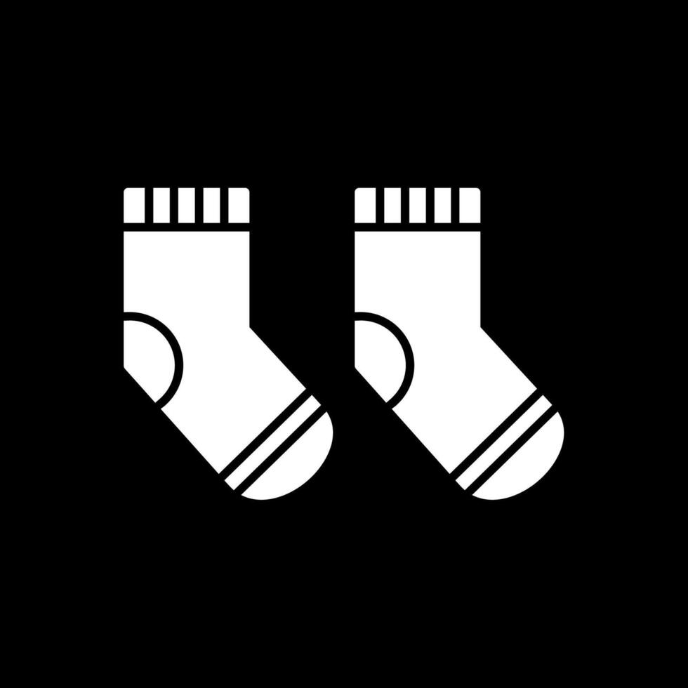 Socke Glyphe invertiert Symbol vektor