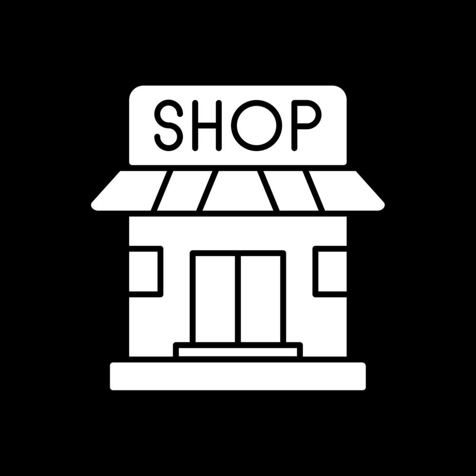 Boutique Glyphe invertiert Symbol vektor