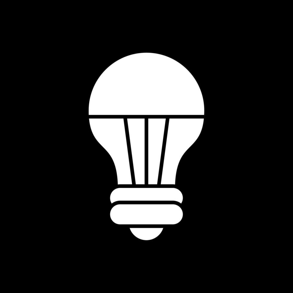 LED-Licht-Glyphe invertiertes Symbol vektor