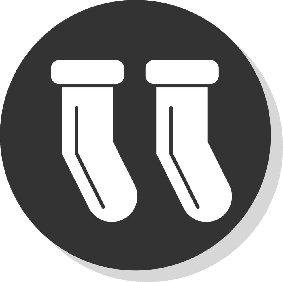 Socken Glyphe grau Kreis Symbol vektor