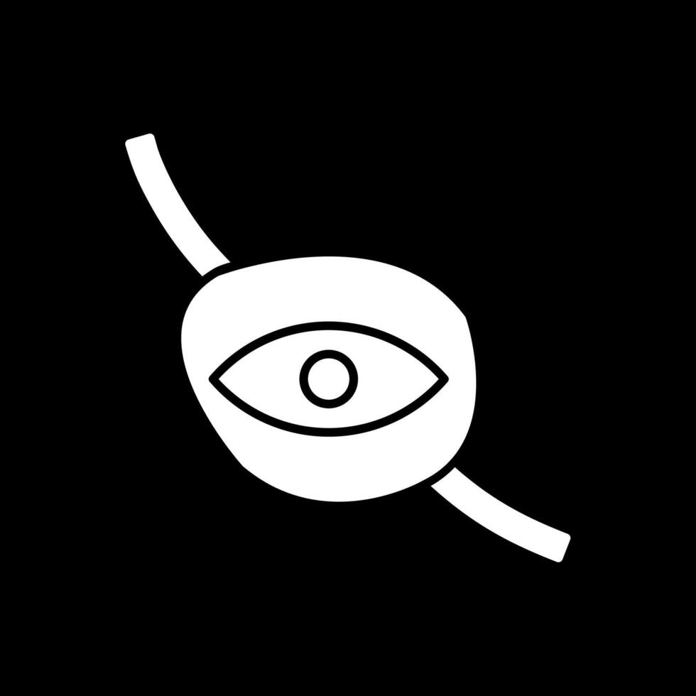 Augenklappe Glyphe invertiert Symbol vektor