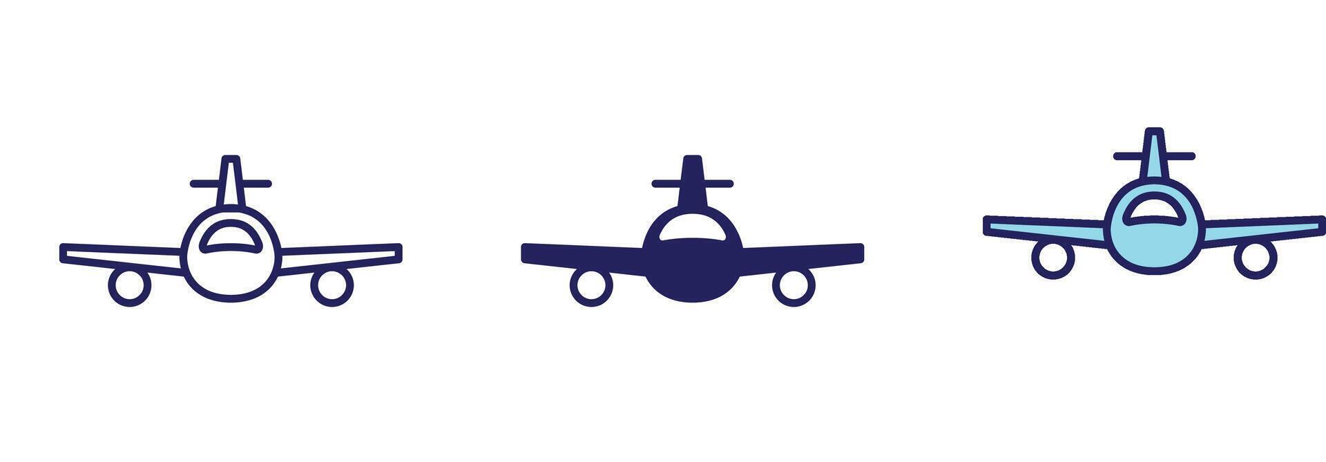 Flugzeug Transport Symbol - - Navigation einstellen vektor