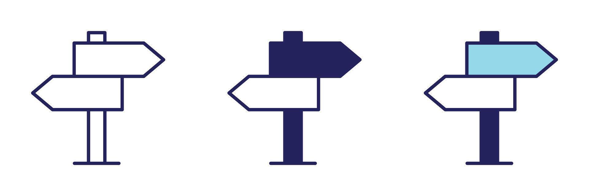 Wegweiser Symbol - - Navigation einstellen vektor