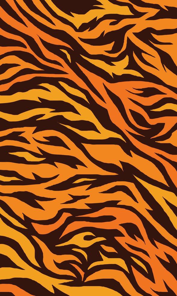 tiger hud motiv tyg mall. abstrakt tapet tiger hud mönster Ränder vektor