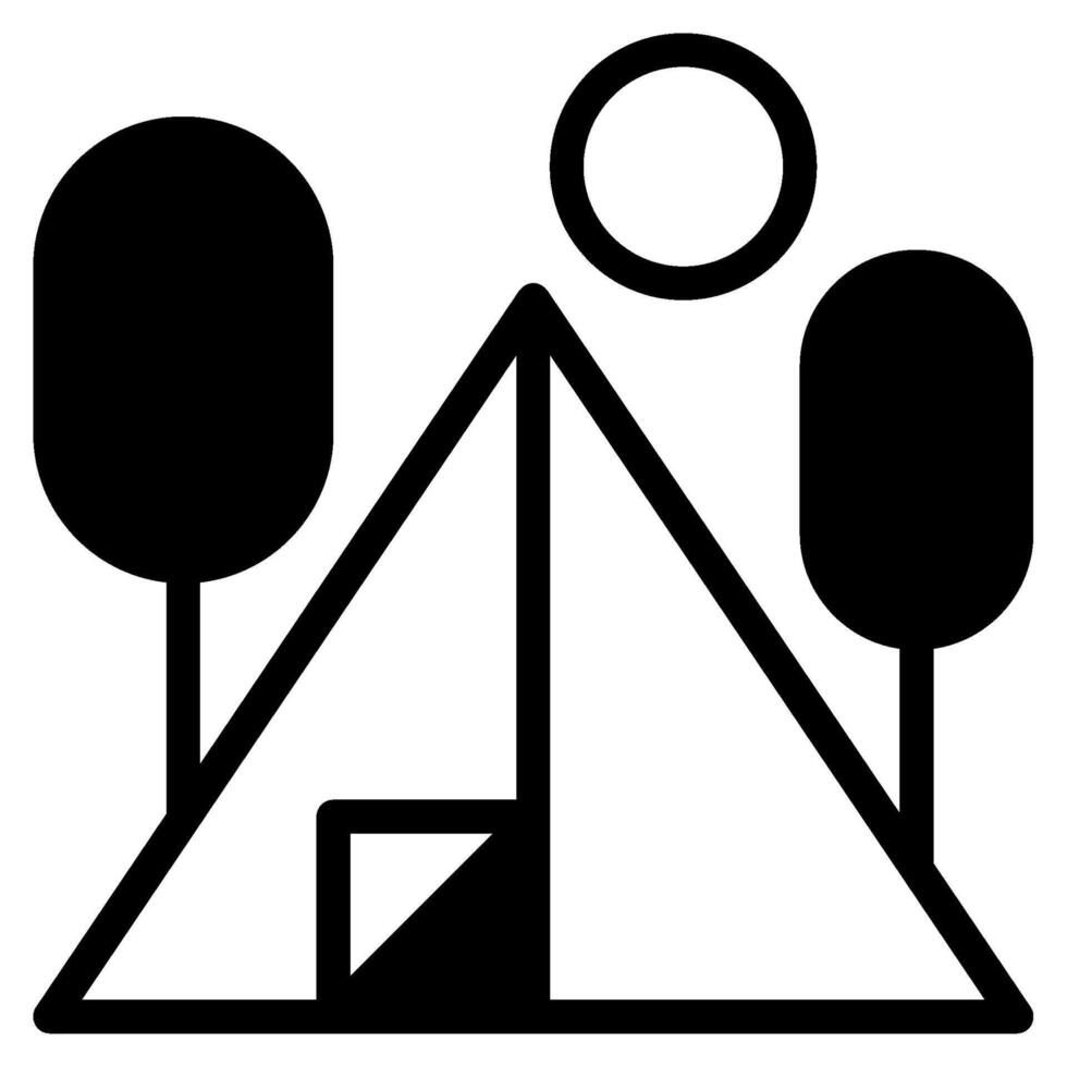 camping tält ikon för webb, app, infografik, etc vektor