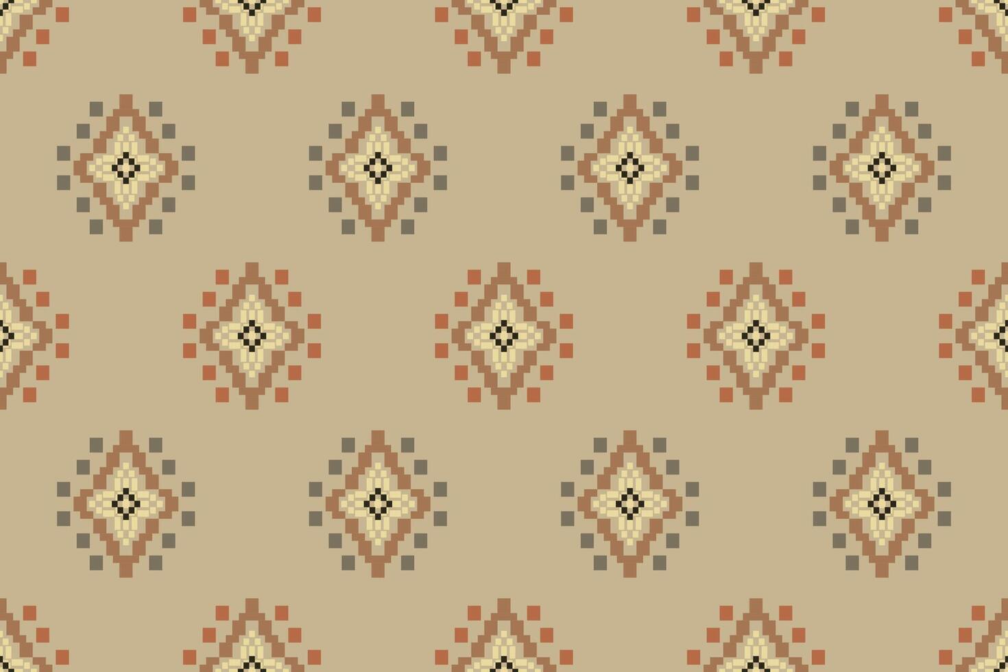 navajo stam- sömlös mönster. inföding amerikan prydnad. etnisk söder Västra dekor stil. boho geometrisk prydnad. pixel sömlös mönster. mexikansk filt, matta. vävd matta illustration. vektor