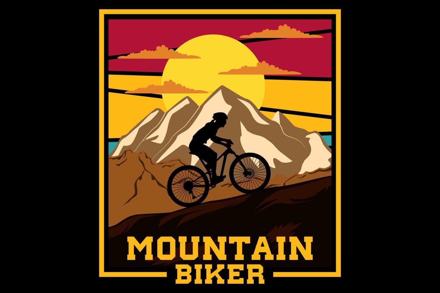 mountainbikedesign vintage retro mountainbikedesign vintage retro vektor