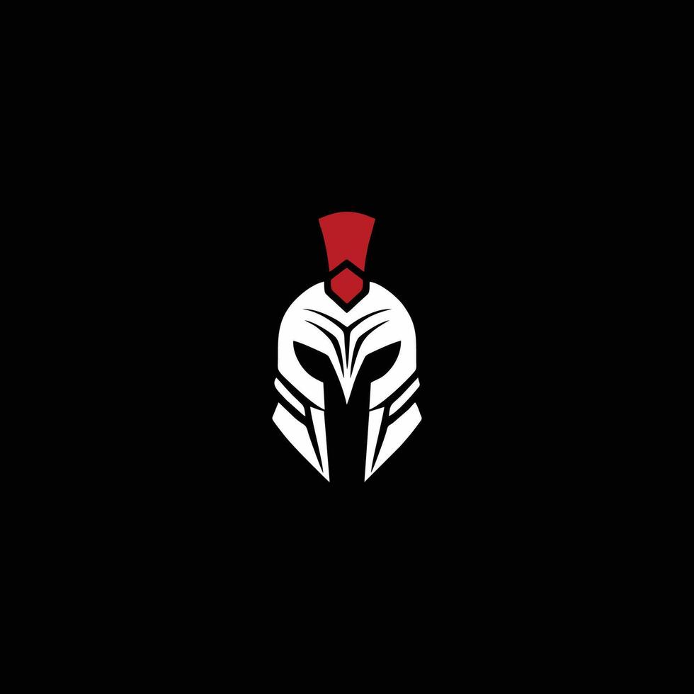 spartanisch Militär- Helm Logo Design Vorlage, Symbol Illustration vektor