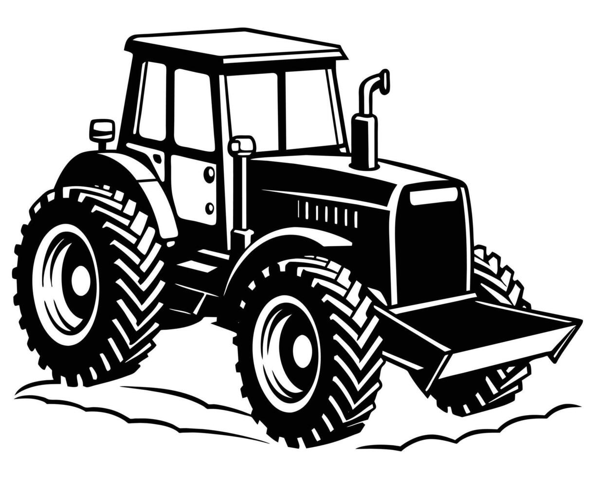 teckning av de jordbruks traktor illustration vektor