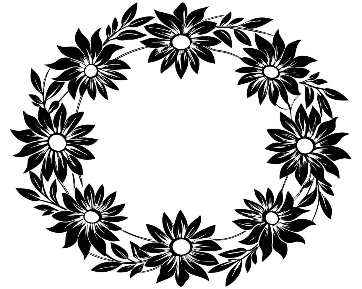 Rahmen von Blumen Illustration vektor